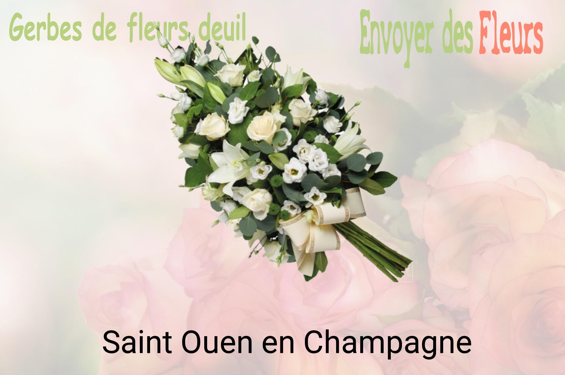 Gerbe de fleurs de deuil livrée à Saint-Ouen-en-Champagne